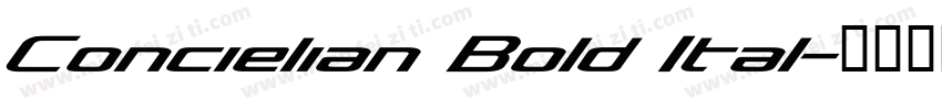 Concielian Bold Ital字体转换